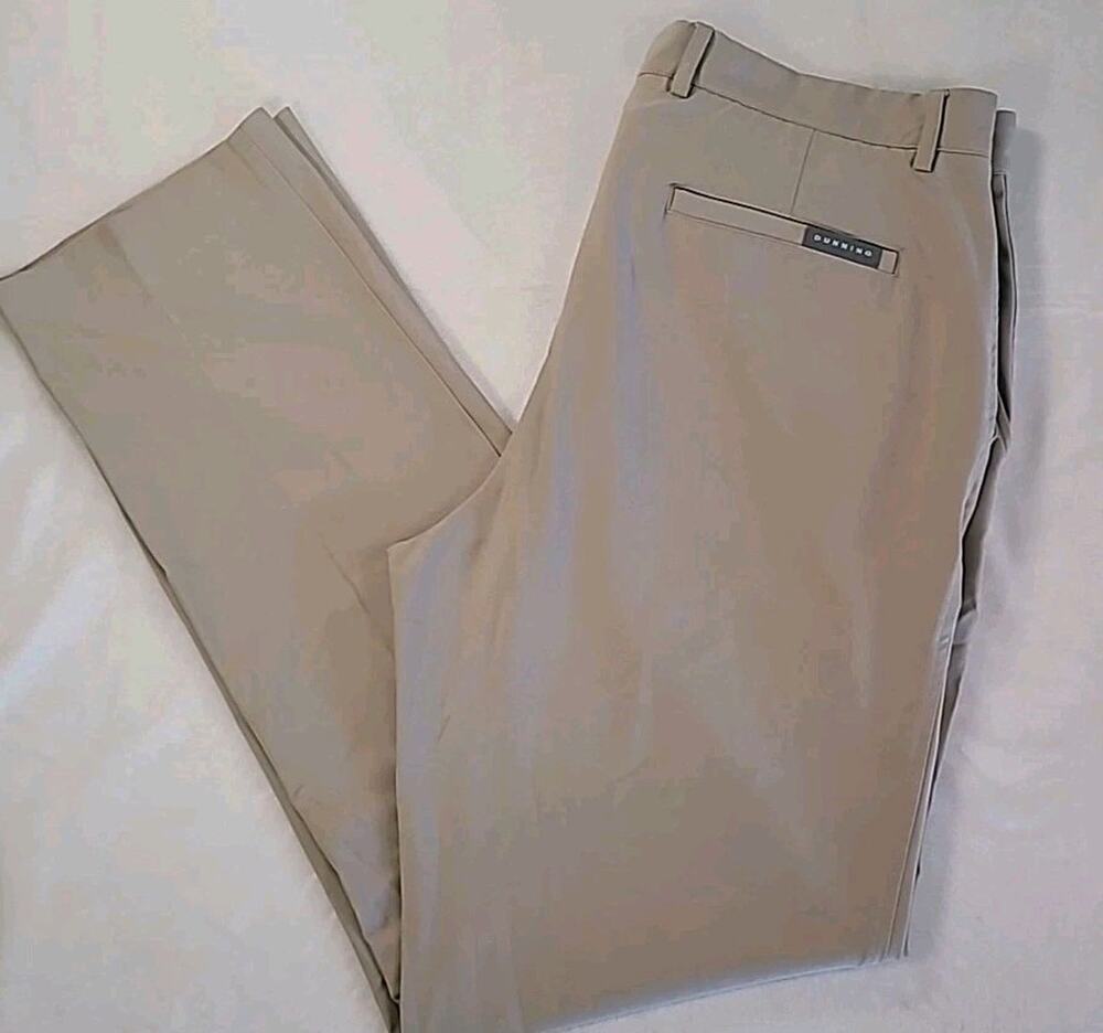 Dunning Golf Pants 36x32 Khaki Performance EUC